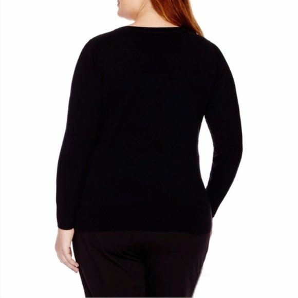 Worthington Geometric Print Sweater - Picture 3 of 4